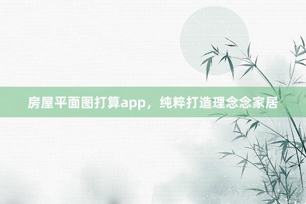 房屋平面图打算app，纯粹打造理念念家居